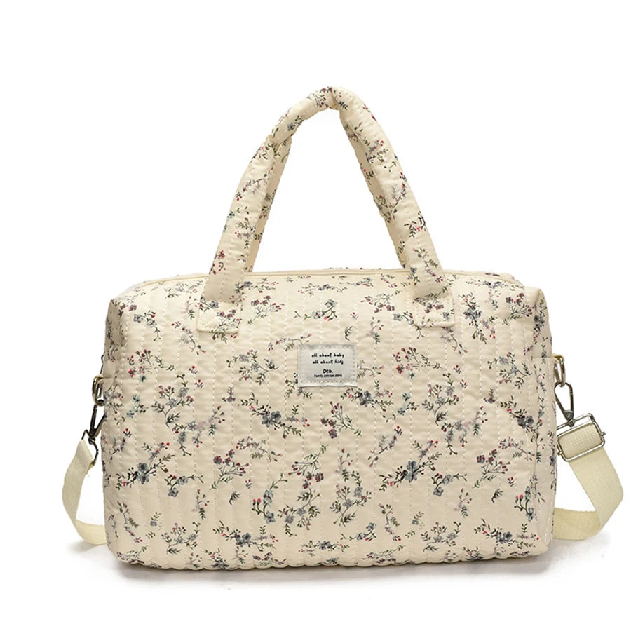 Sac à langer Beige Petites Fleurs - SAC A LANGER