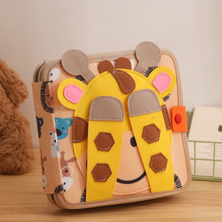 Livre Sensoriel Bébé en Tissu – Girafe