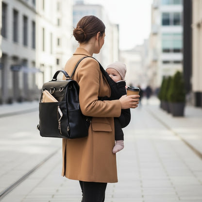 Sac à Dos Pour Bébé en Cuir Vanity - SAC A LANGER