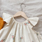 Ensemble Fille Fleuri en Coton – Blouse et Short