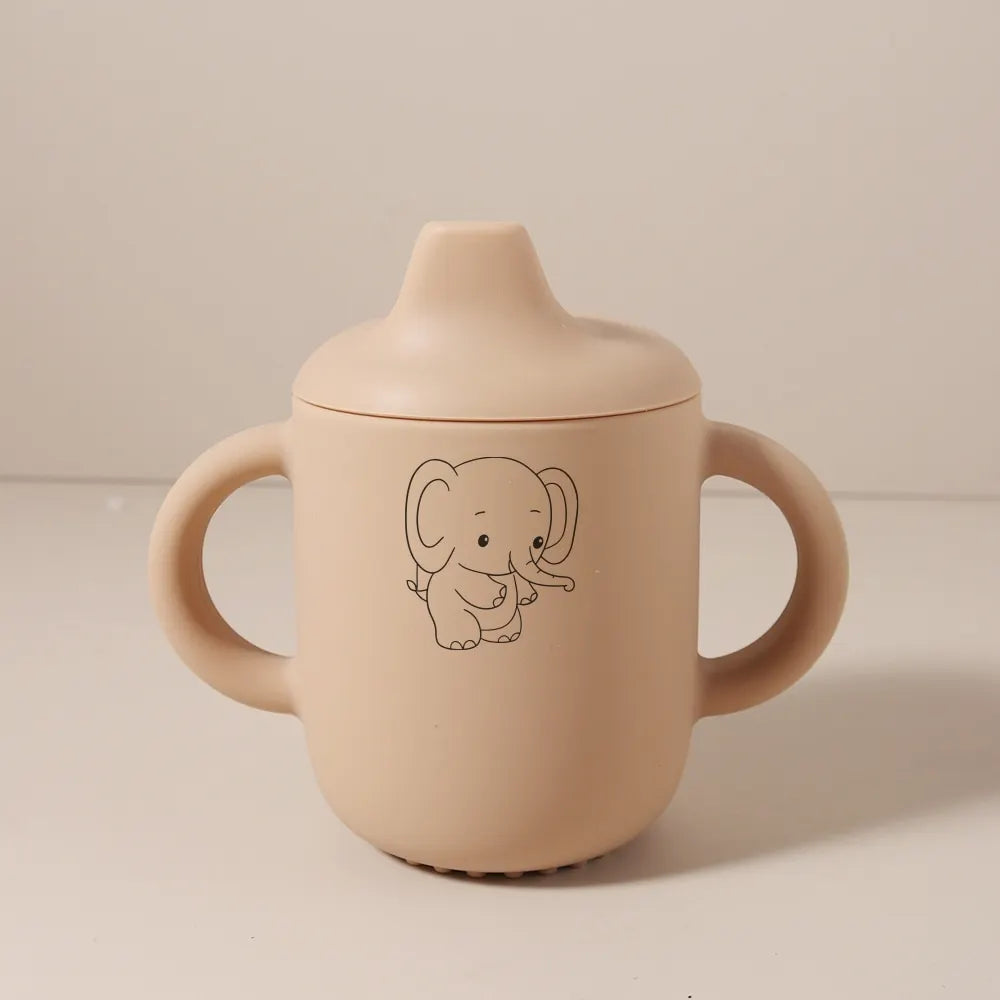 Tasse d’Apprentissage Bébé Personnalisée en Silicone – 180 ml