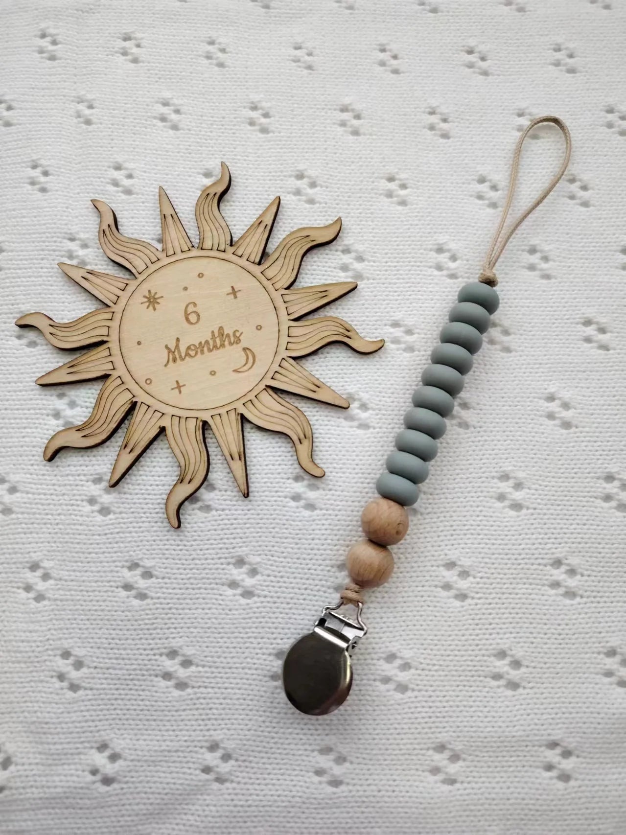 Attache tétine Bébé en Perles
