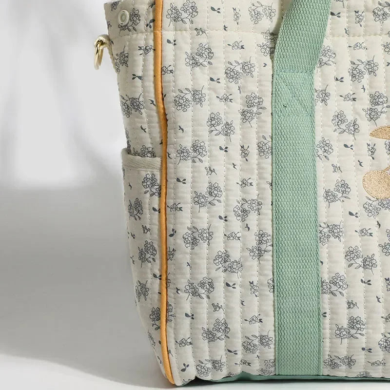 Sac à langer vert sauge Beige et Vert Sauge - SAC A LANGER