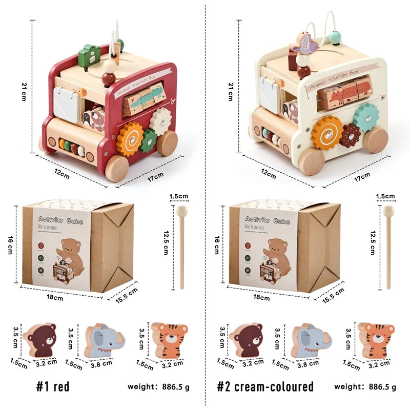 Jouet Montessori 1 an Petit Bus et Animaux