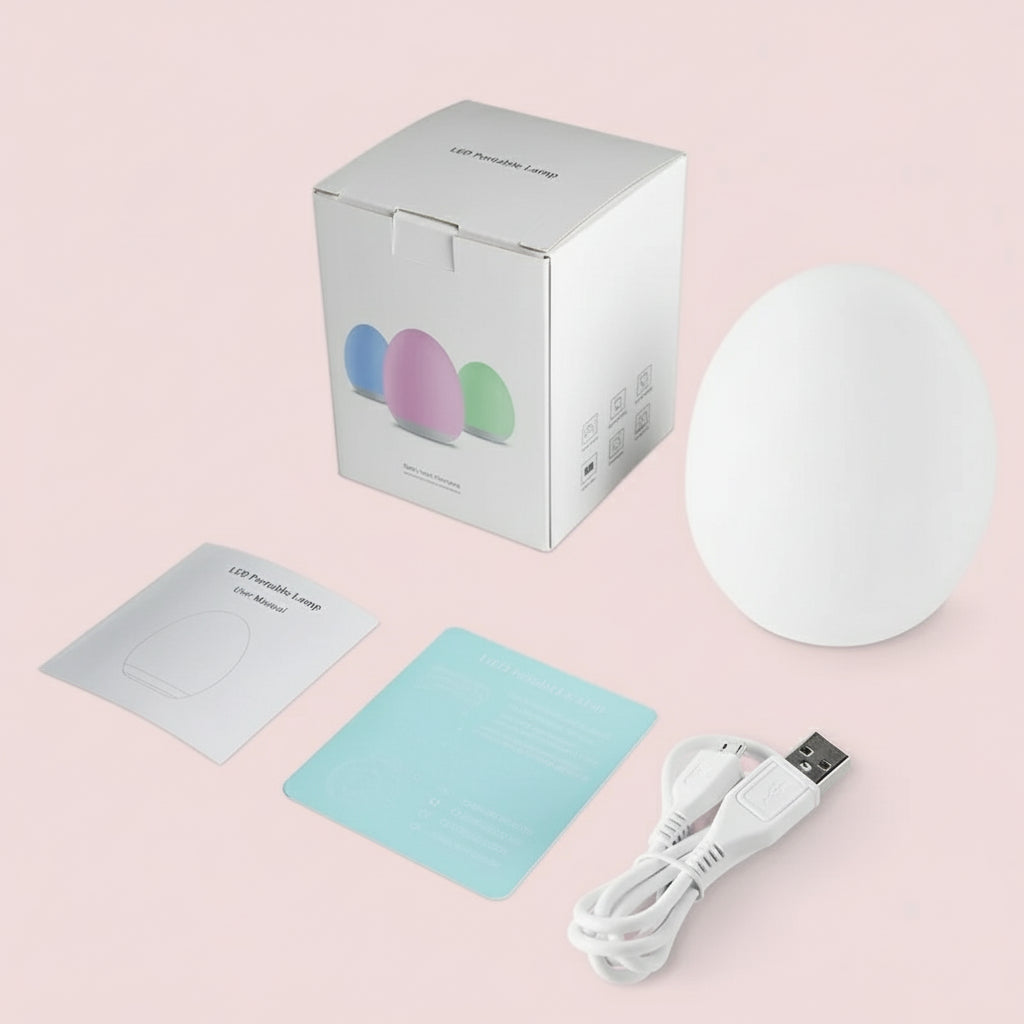 Veilleuse Enfant Petit Oeuf, lampe nuit en forme d'œuf, parfaite pour une ambiance douce et apaisante.