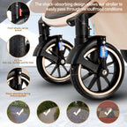 Poussette Bébé 3-en-1 Modulable avec Nacelle et Siège-Auto