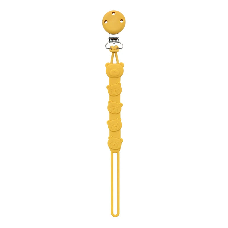 Attache-Tétine Bébé en Silicone à Motifs Animaux