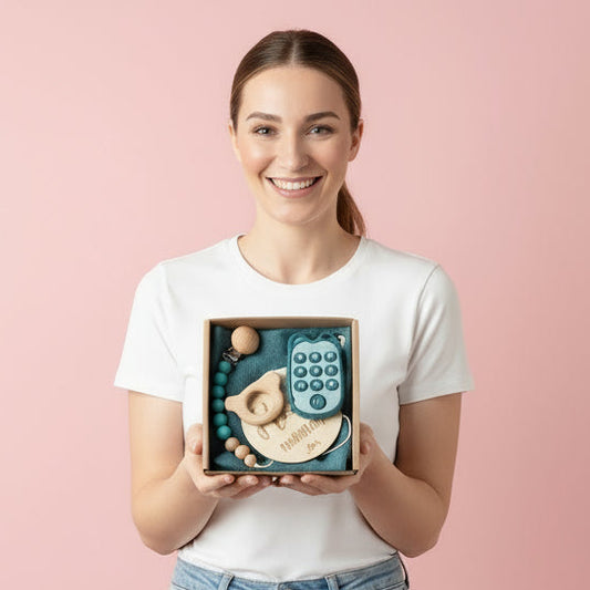 Coffret Naissance Nouveau Né Silicone Télécommande Bleu - Coffrets cadeaux pour bébés