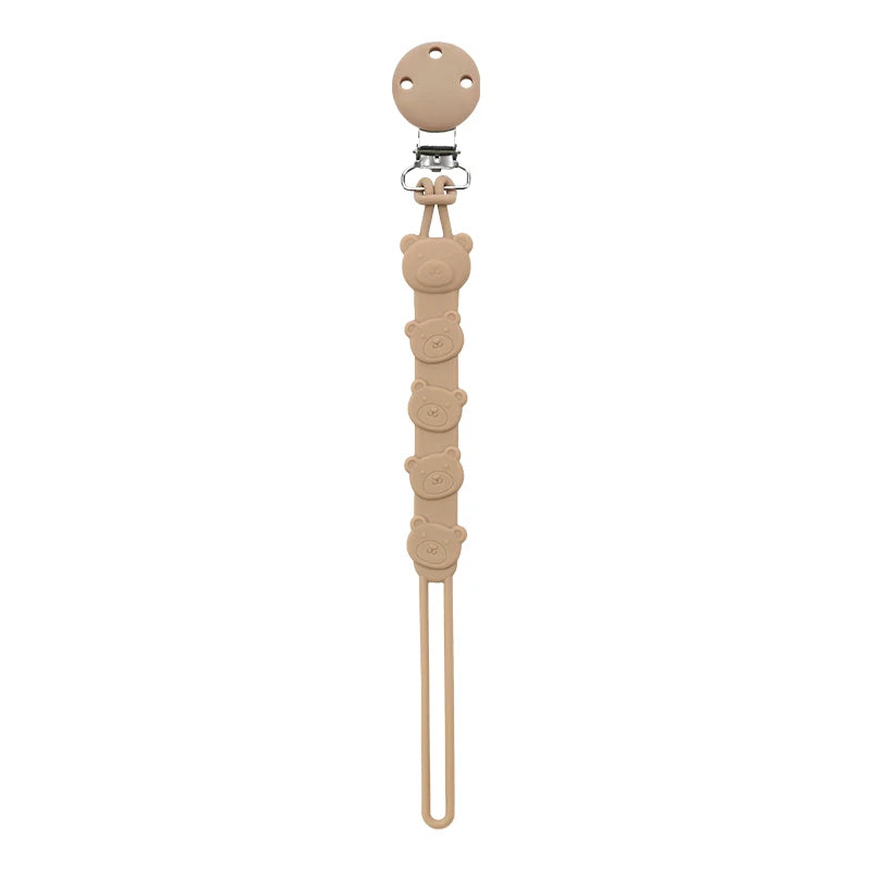 Attache-Tétine Bébé en Silicone à Motifs Animaux