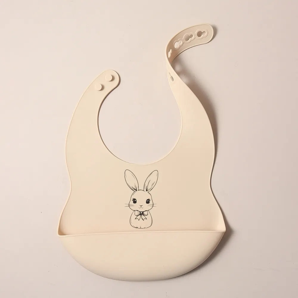Bavoir Bébé Personnalisé en Silicone avec Poche