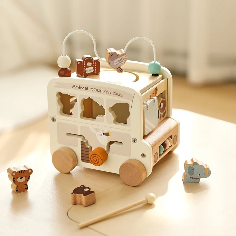 Jouet Montessori 1 an Petit Bus et Animaux
