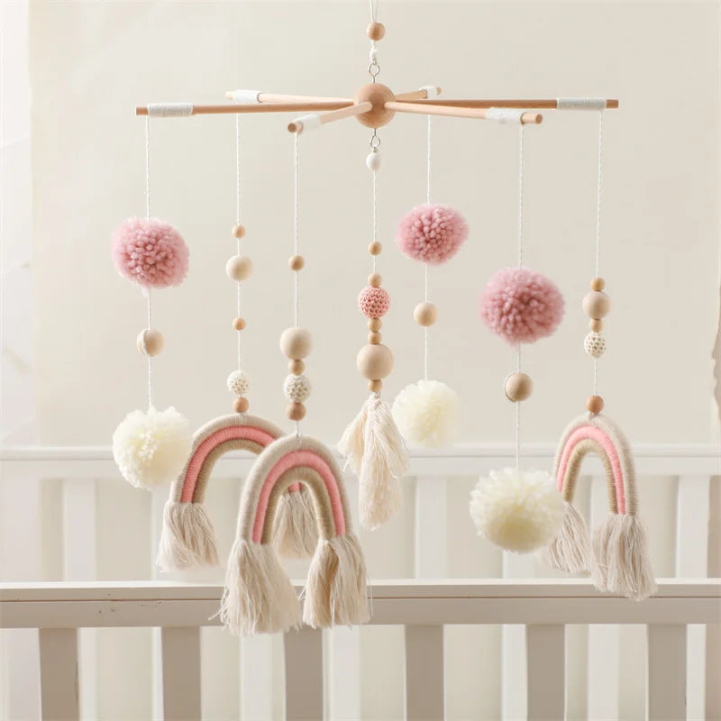 Mobile bébé Arc en Ciel Rose Rose - Mobile bébé