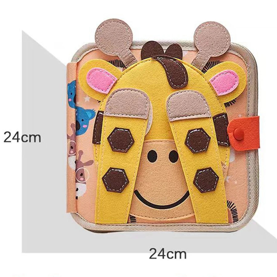 Livre Sensoriel Bébé en Tissu – Girafe