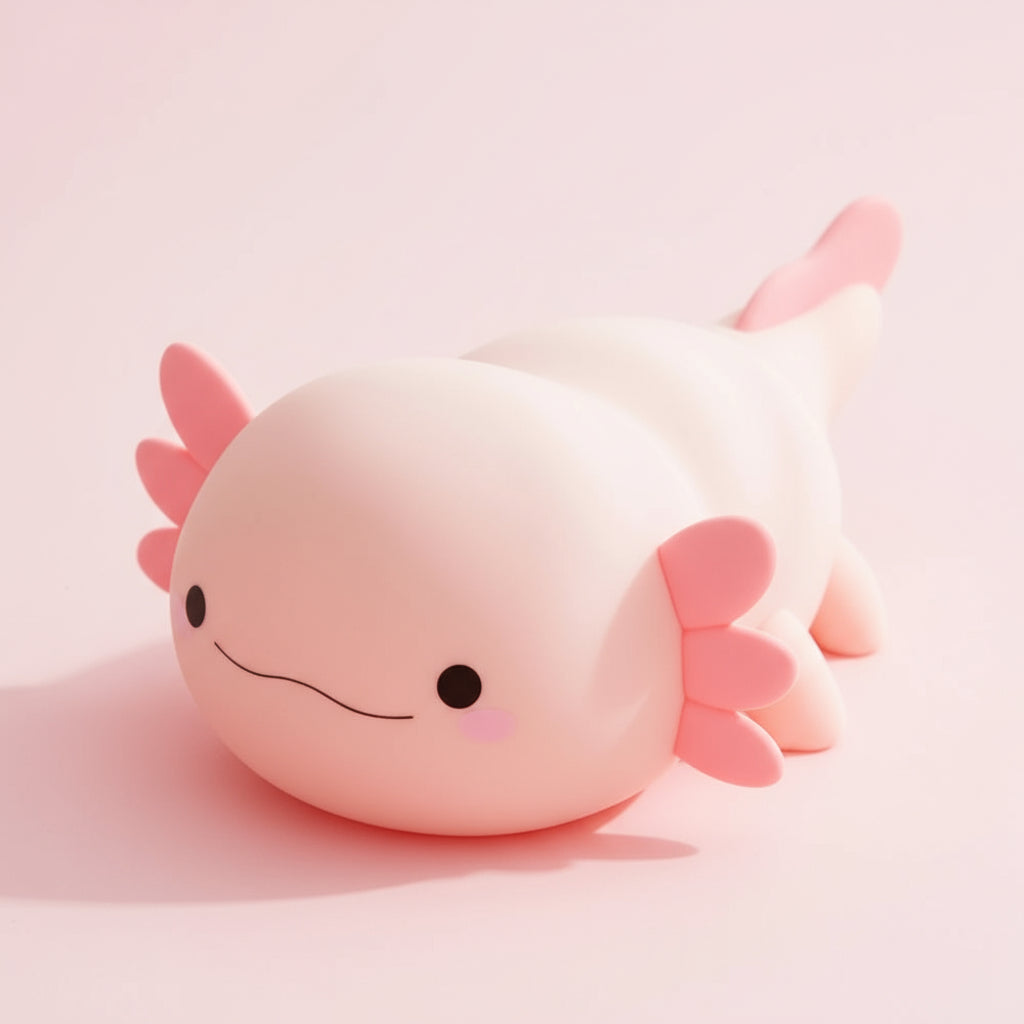Veilleuse Bébé Axolotl en Silicone Rechargeable