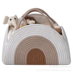 Sac à Langer Macramé Arc En ciel élégant, en fibre synthétique, idéal pour transporter les affaires de bébé.