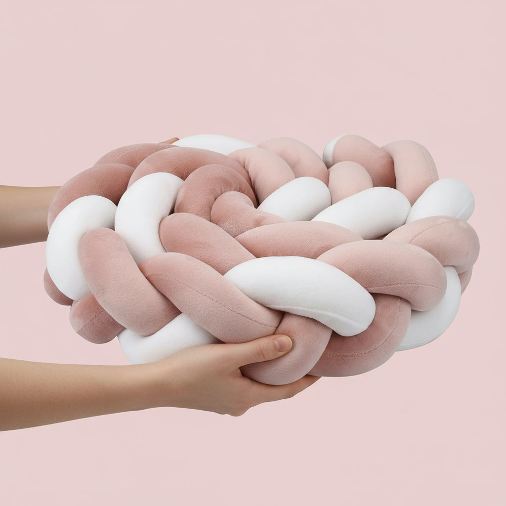 Tresse de lit Bébé - Blanc Marron / 1 mètre - Tresse de Lit