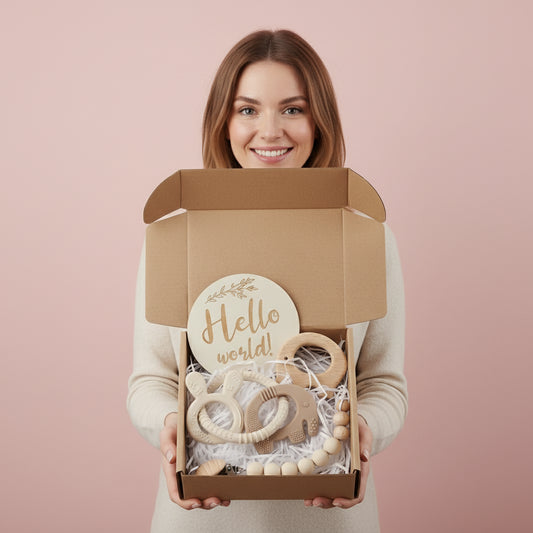 Coffret Naissance à offrir Petit éléphant Silicone Beige - Coffret Naissance