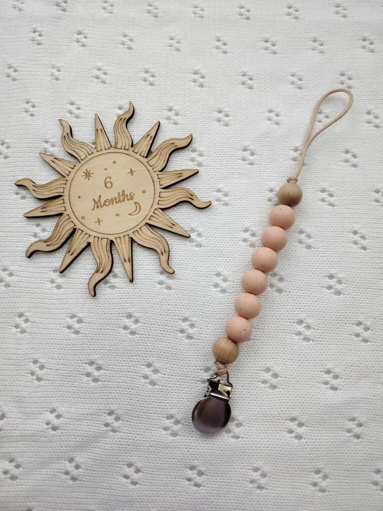 Attache tétine Bébé en Perles