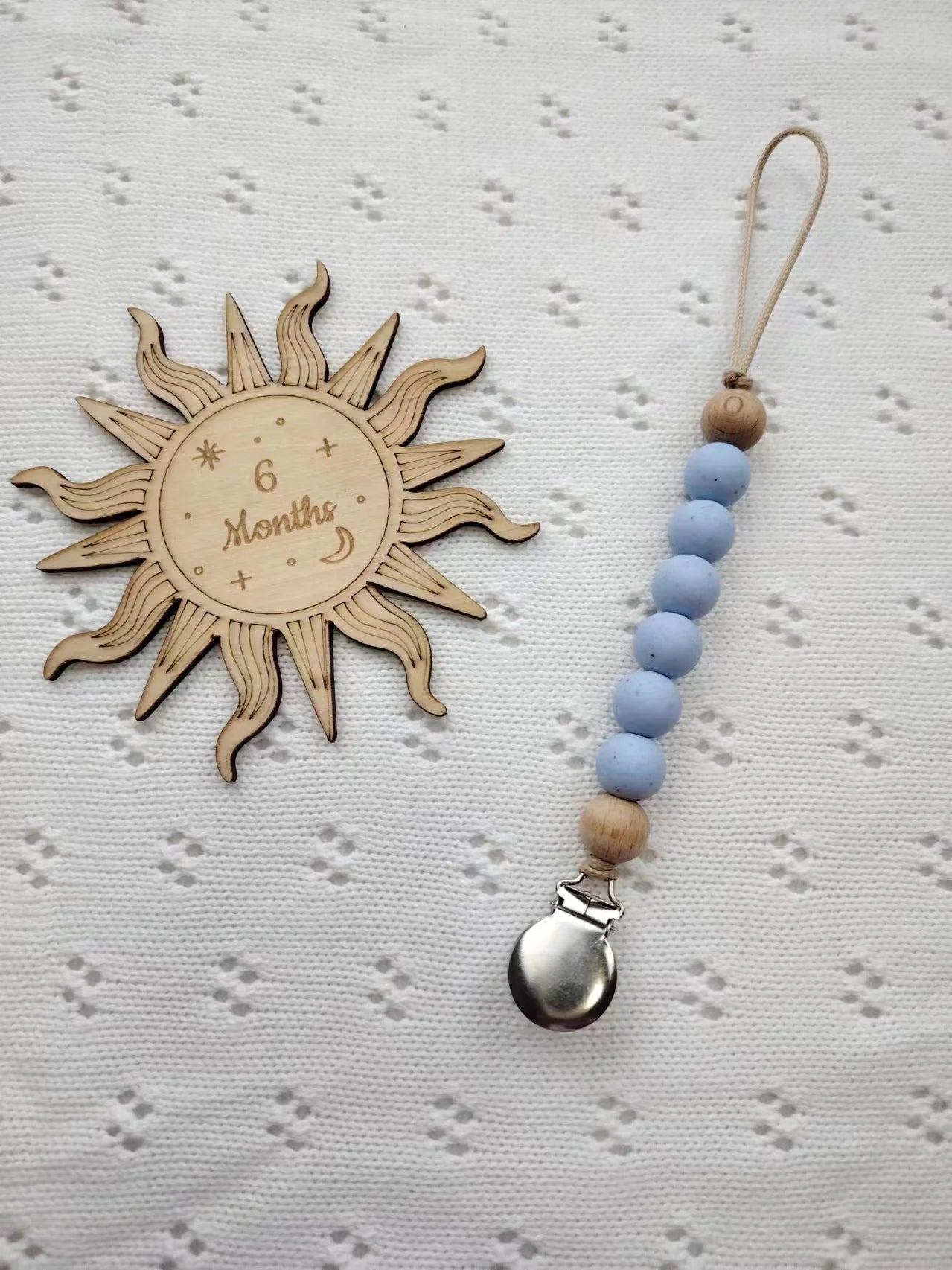 Attache tétine Bébé en Perles