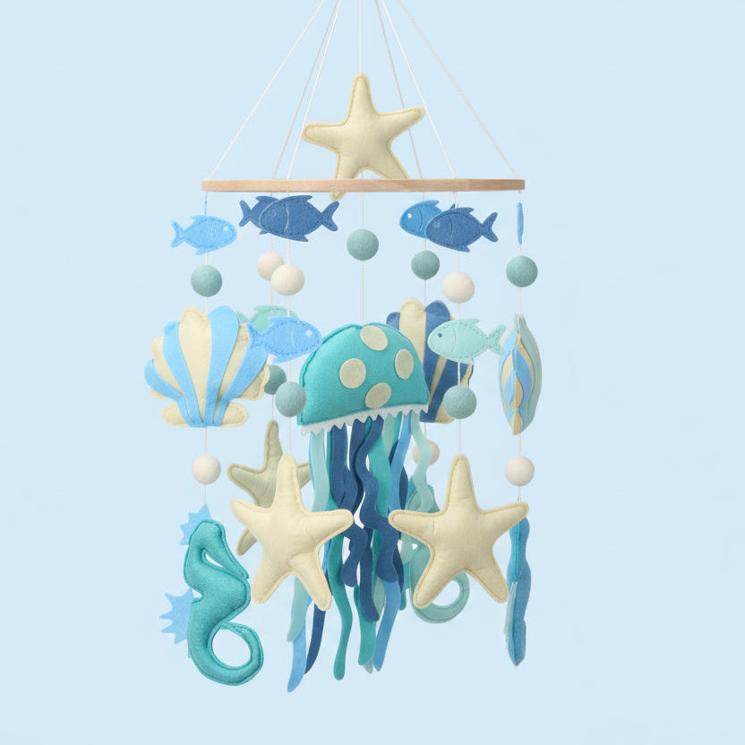 Grand Mobile de Lit Bébé Océan Coquillage Etoile de Mer