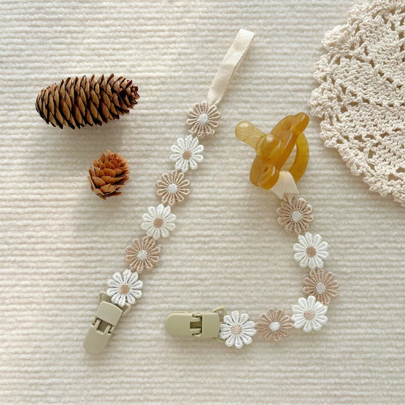 Attache Tétine Fleur - Attache tétine