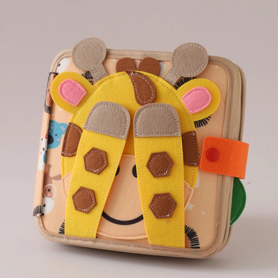 Livre Sensoriel Bébé en Tissu – Girafe