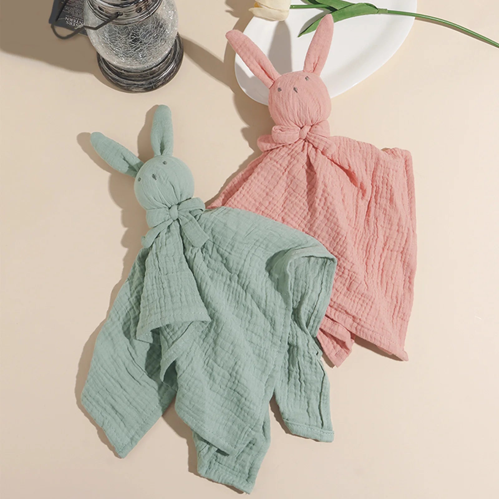 Doudou Petit Lapin en Coton Gaze