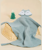 Doudou Renard en coton 100%, parfait pour les bébés de 1 à 3 ans, disponible chez HappyFlute.