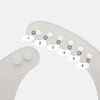 Bavoir Bébé en Silicone Souple à Motifs avec Poche