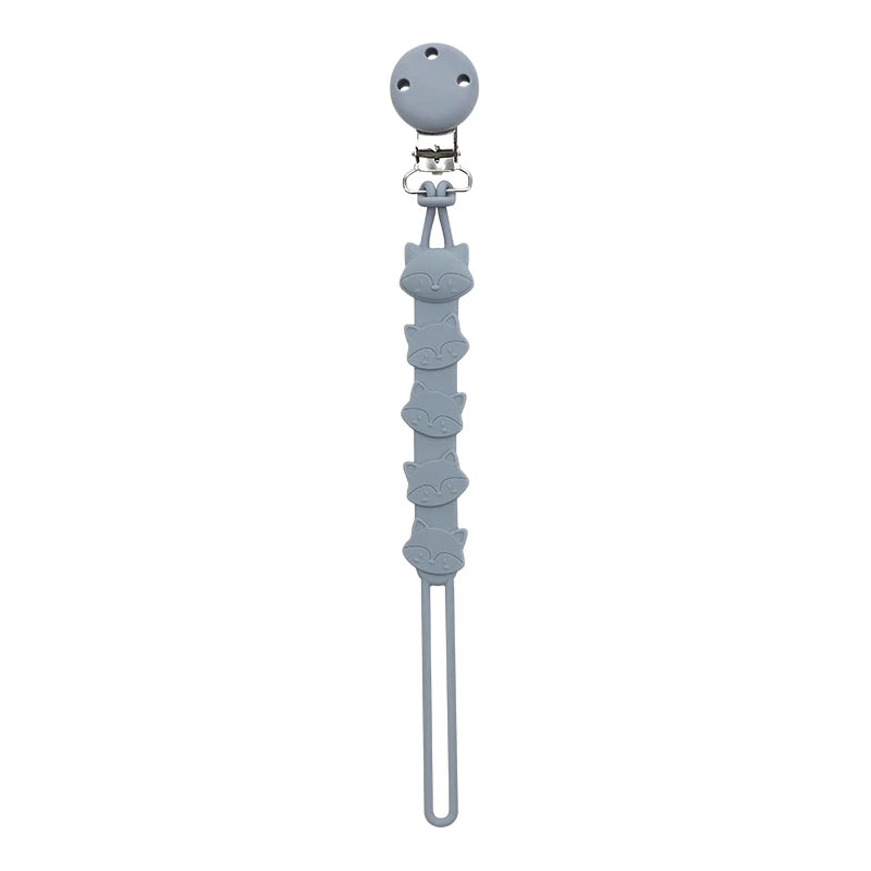 Attache-Tétine Bébé en Silicone à Motifs Animaux