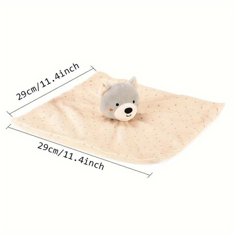 Doudou Bébé Tout doux en polyester avec design cartoon, idéal pour les bébés de 1 à 3 ans. Confort assuré !