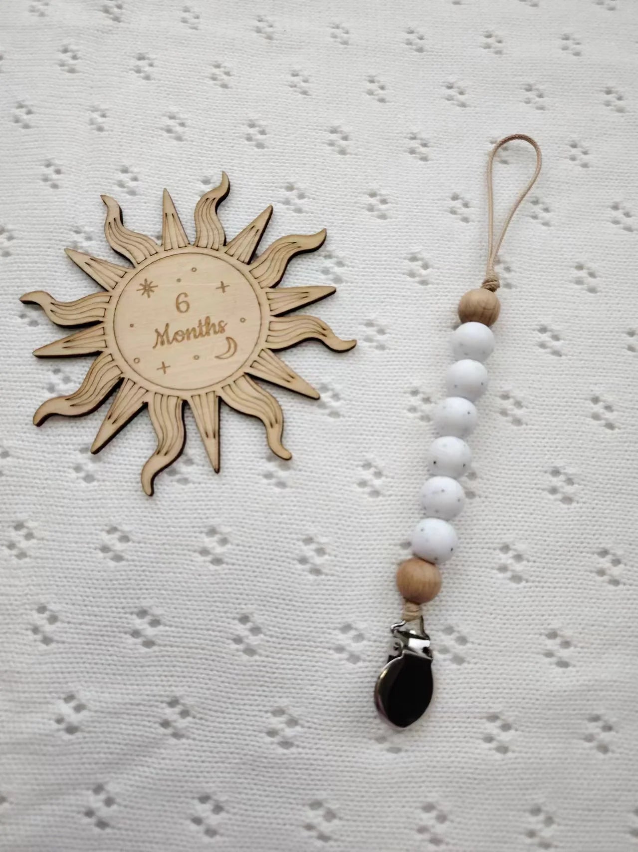 Attache tétine Bébé en Perles