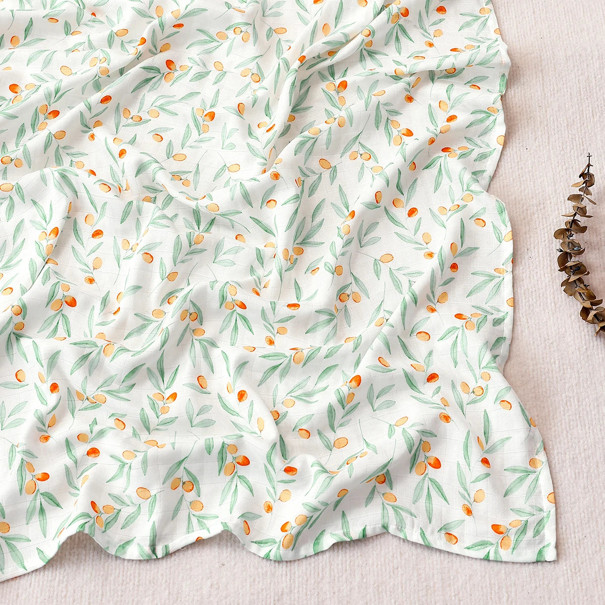 Couverture d’Emmaillotage Bébé en Mousseline Bambou et Coton