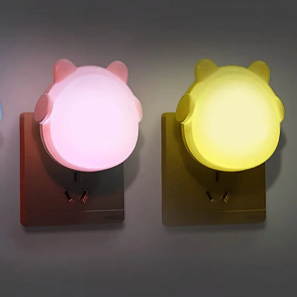 Veilleuses Bébé Ours à Capteur Crépusculaire – Lot de 2