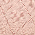 Couverture Bébé en Maille de Coton à Cœurs