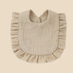 Lot de 2 Bavoirs Bébé en Gaze de Coton à Volants