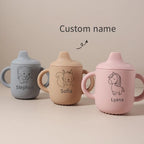 Tasse d’Apprentissage Bébé Personnalisée en Silicone – 180 ml
