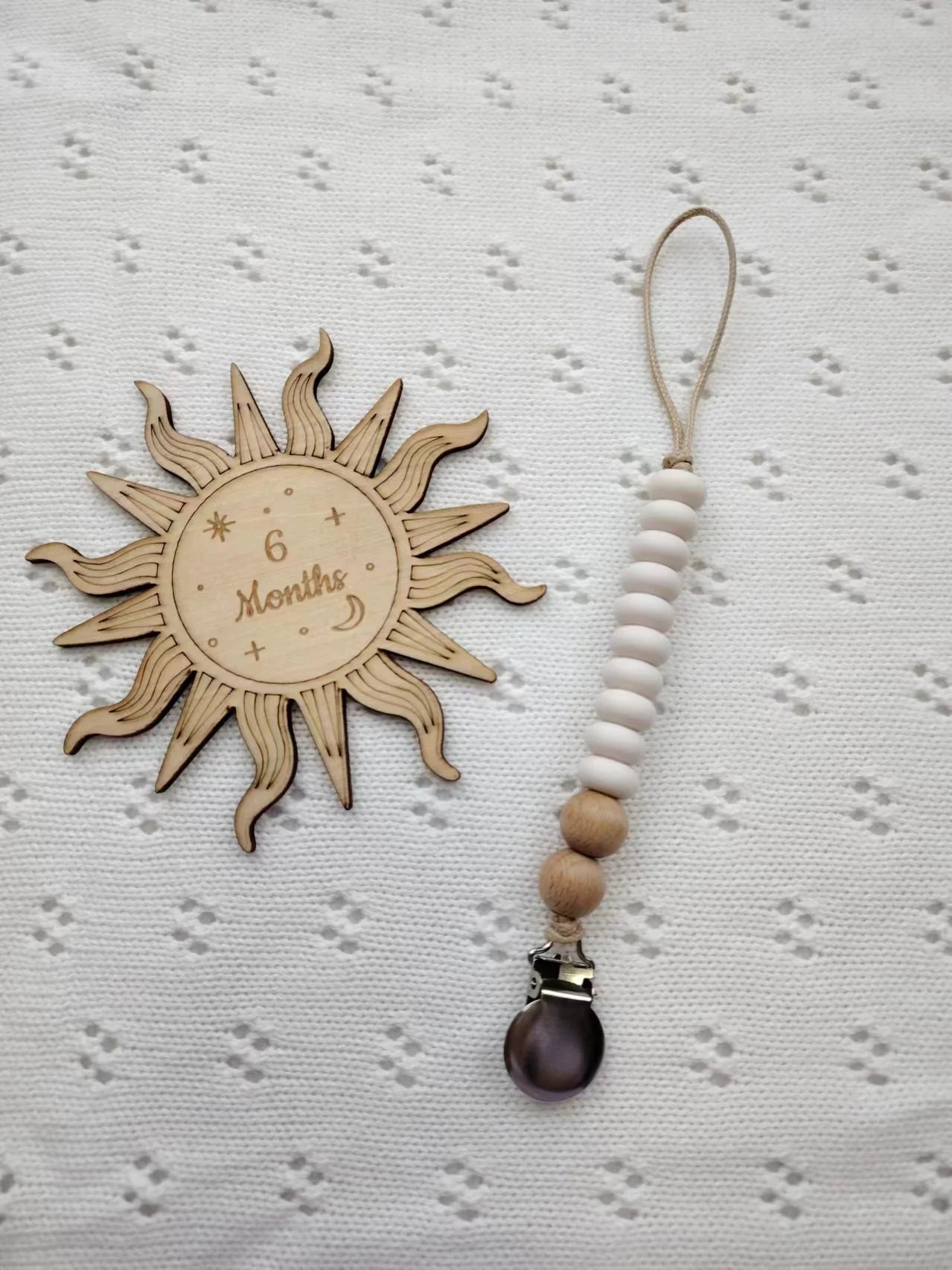 Attache tétine Bébé en Perles