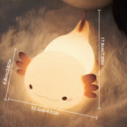 Veilleuse Bébé Axolotl en Silicone Rechargeable