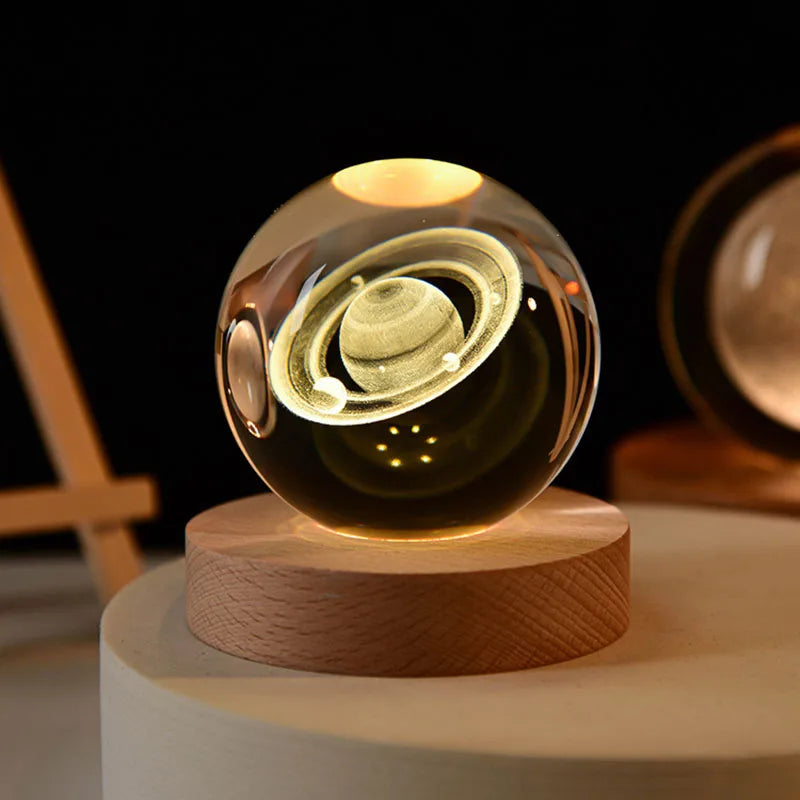 Veilleuse Boule de Cristal 3D pour Chambre de Bébé