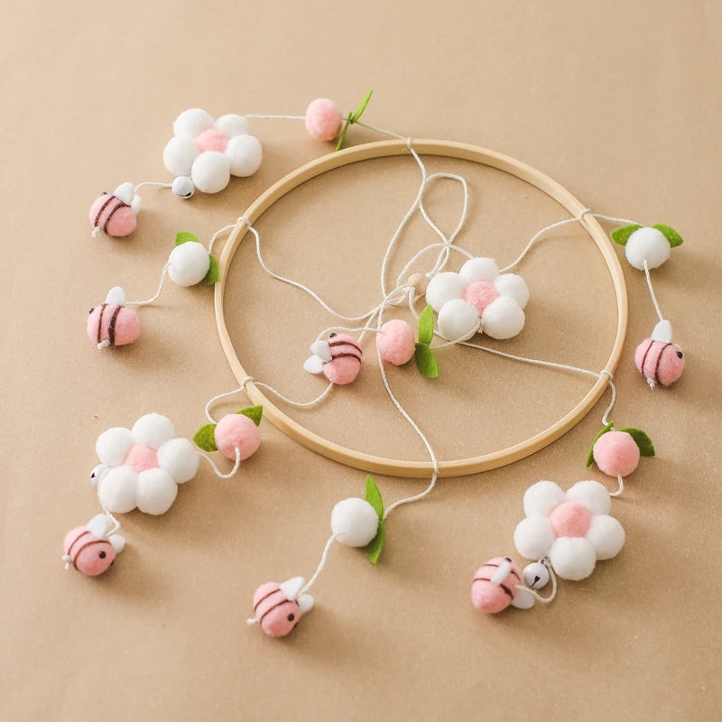 Mobile Bébé Abeille Rose - Rose - Mobile bébé