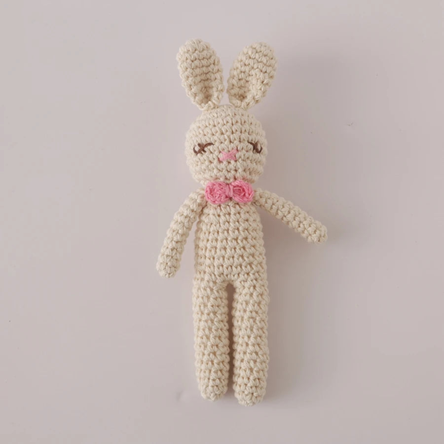 Hochet bébé Animaux en Crochet et Bois