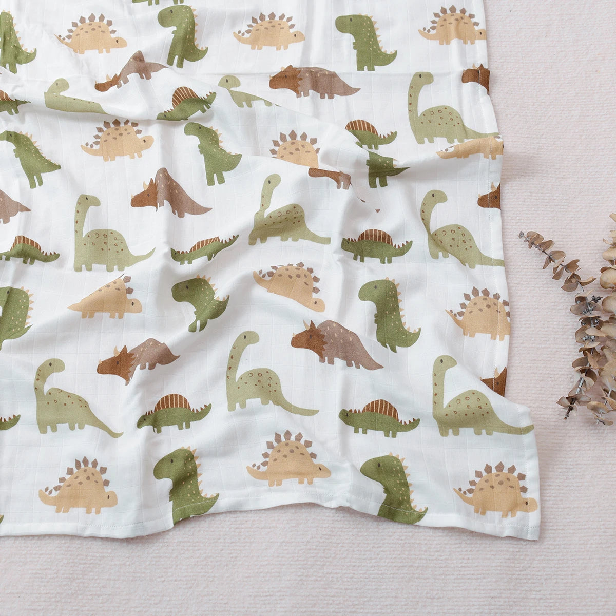 Couverture d’Emmaillotage Bébé en Mousseline Bambou et Coton