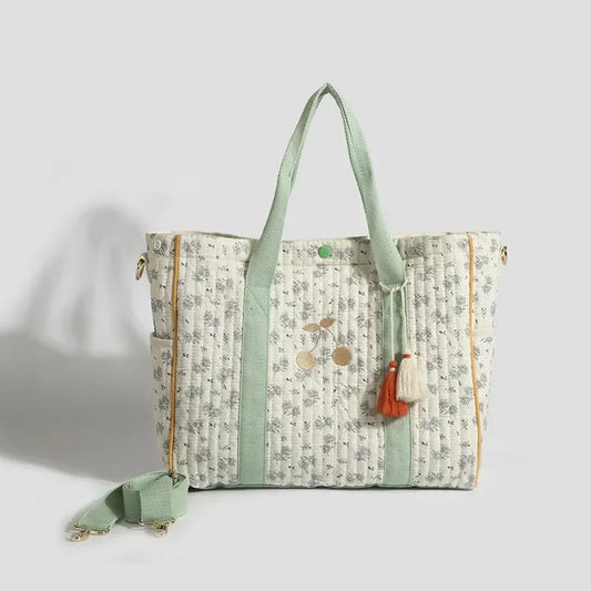 Sac à langer vert sauge Beige et Vert Sauge - SAC A LANGER