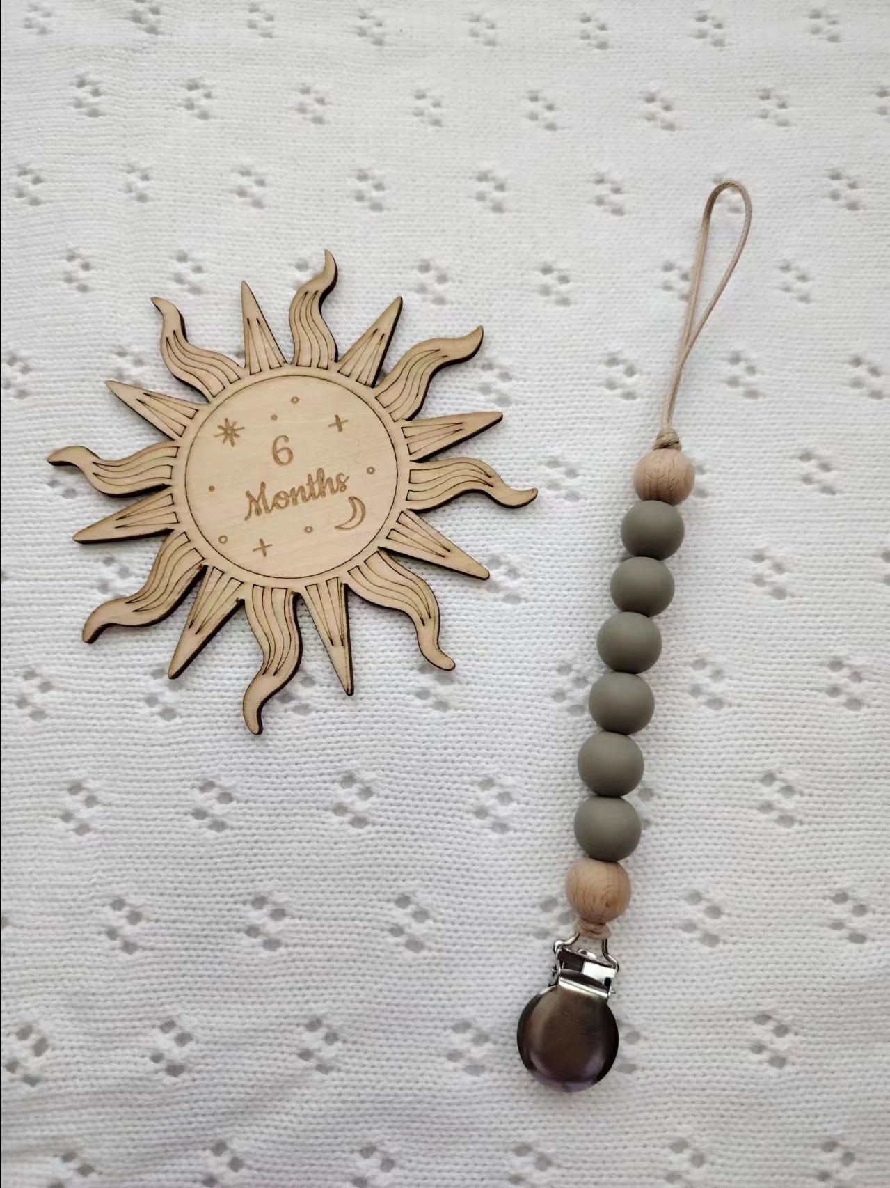 Attache tétine Bébé en Perles