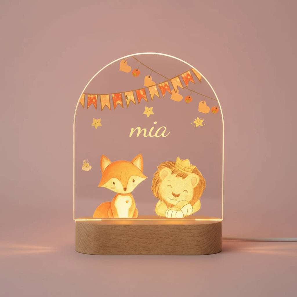 Veilleuse bébé Personnalisée Animaux de la Savane - Veilleuse bébé