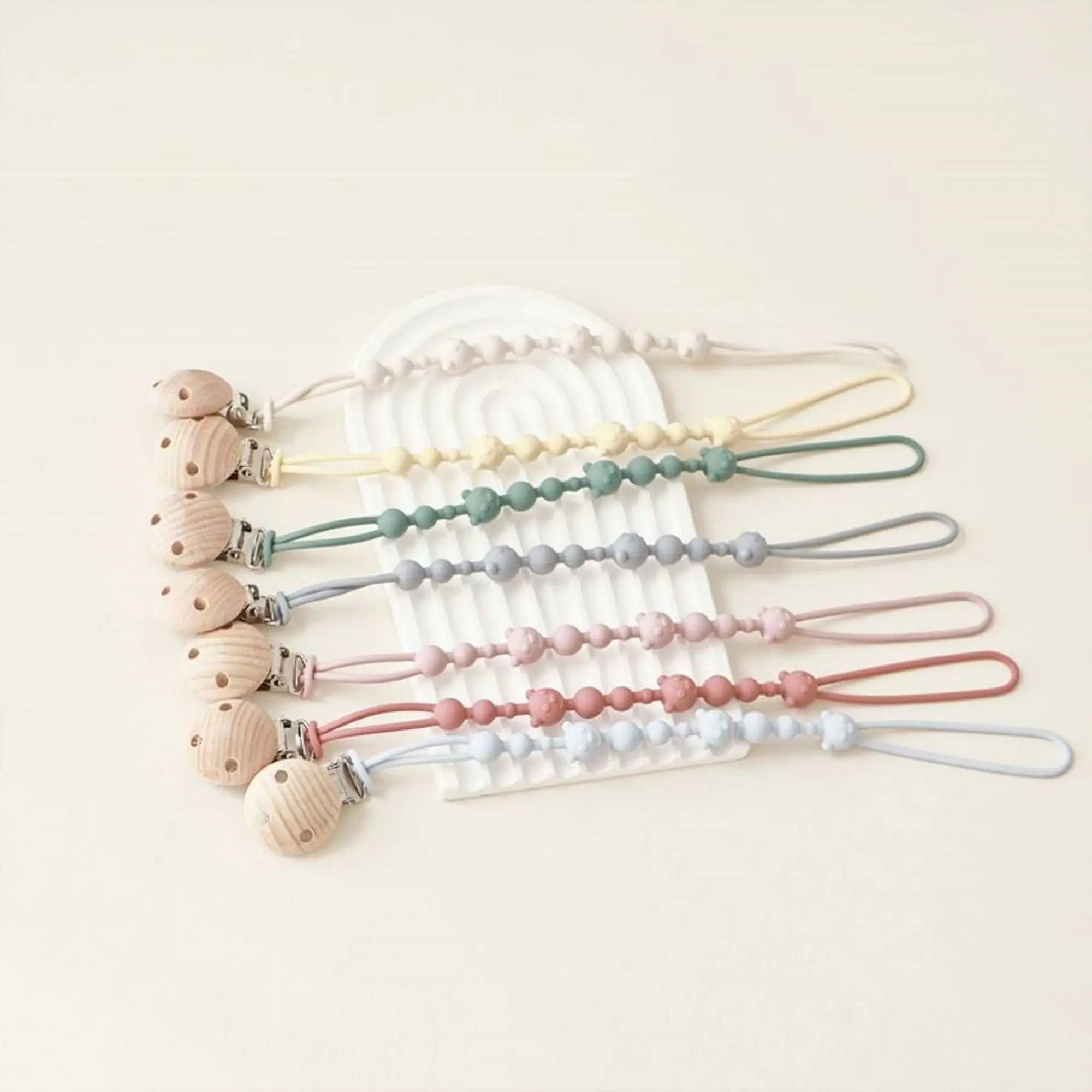 Attache tétine Silicone et Bois - Attache Tétine