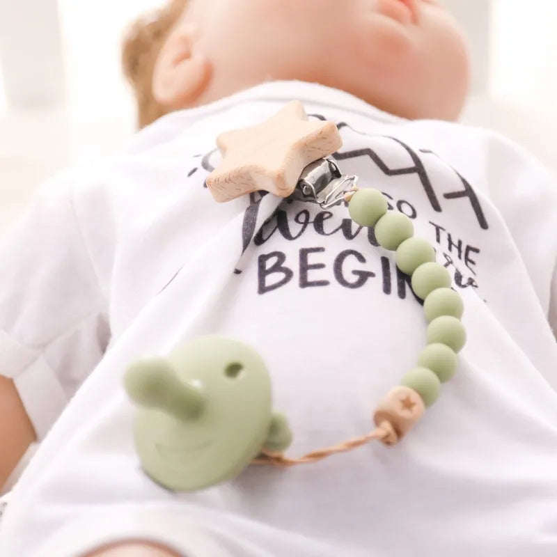 Attache Tétine Perle étoile - Attache tétine