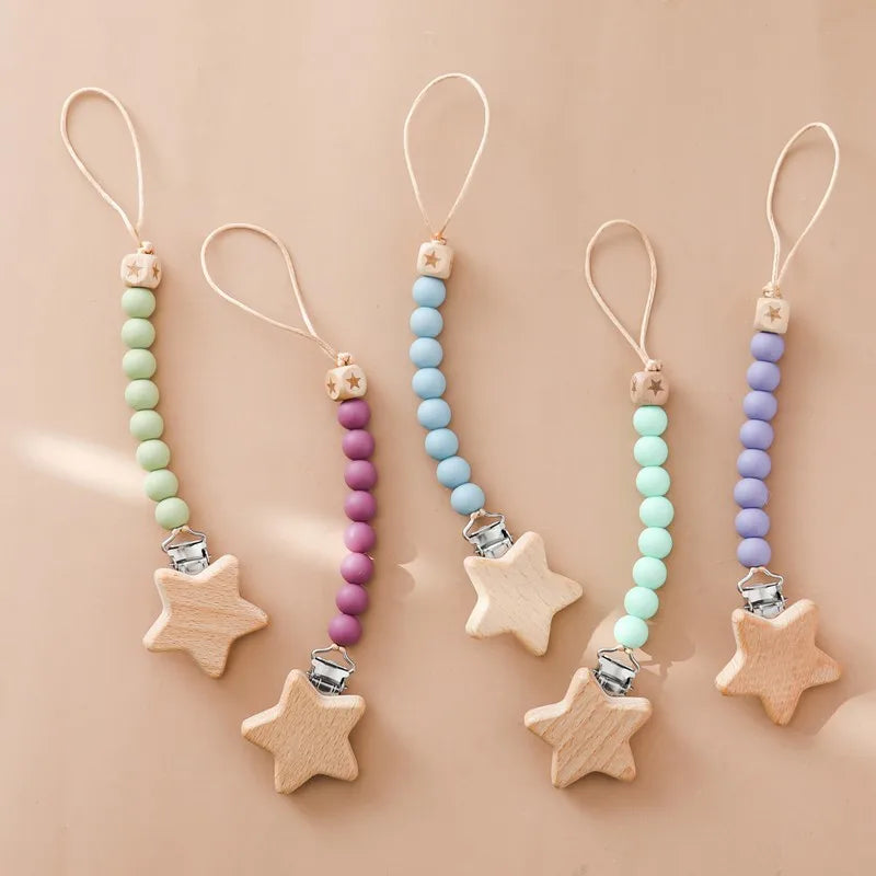 Attache Tétine Perle étoile - Attache tétine