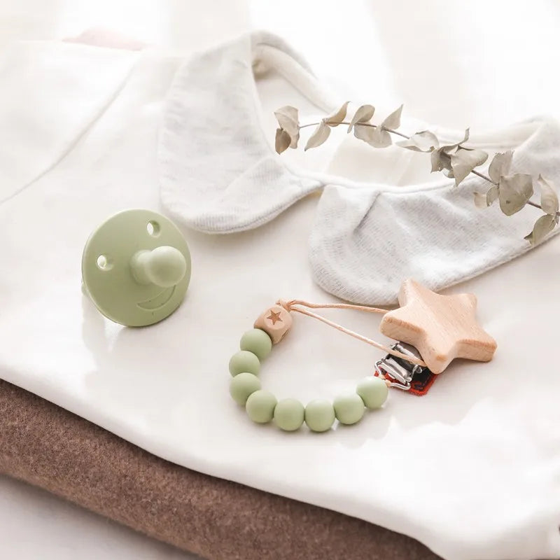 Attache Tétine Perle étoile - Attache tétine